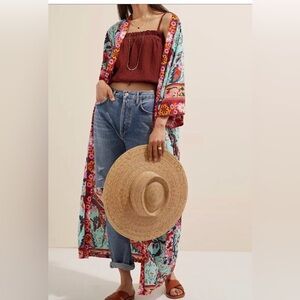 Anthropologie Riley Floral Kimono Robe | One Size |